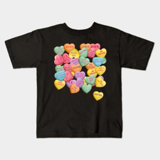 Vintage Candy Conversation Hearts for Anti Valentines Day Kids T-Shirt